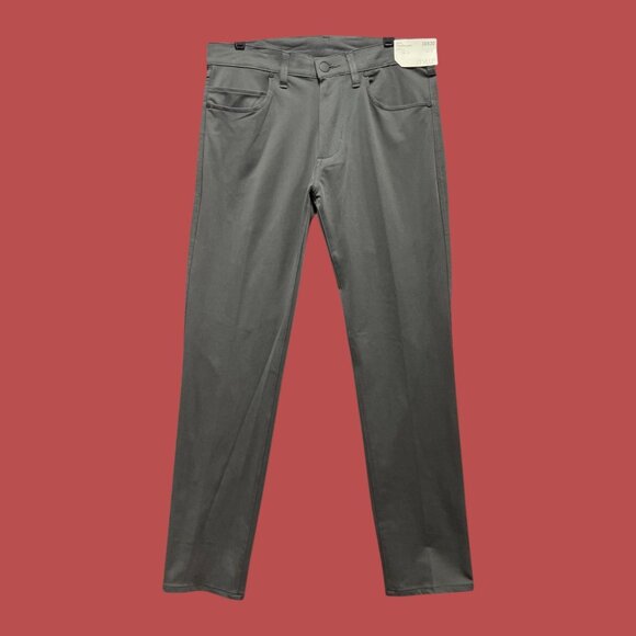 Stylus - 5 Pockets Men's Slim Fit Flat Front Pants - Gray - 30 x 30 - Picture 3 of 16